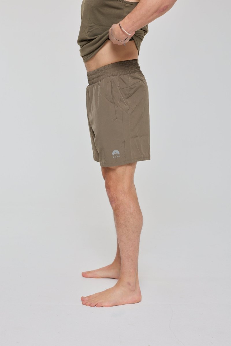 Elite Activewear Shorts - Khaki - OOSC Clothing