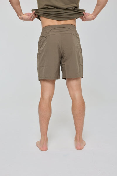 Elite Activewear Shorts - Khaki - OOSC Clothing