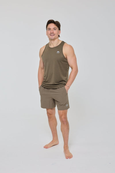 Elite Activewear Shorts - Khaki - OOSC Clothing