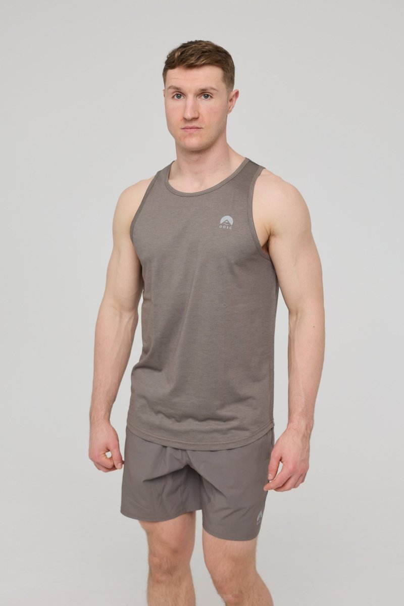 Elite Activewear Tank Khaki - Men's - OOSC Clothing