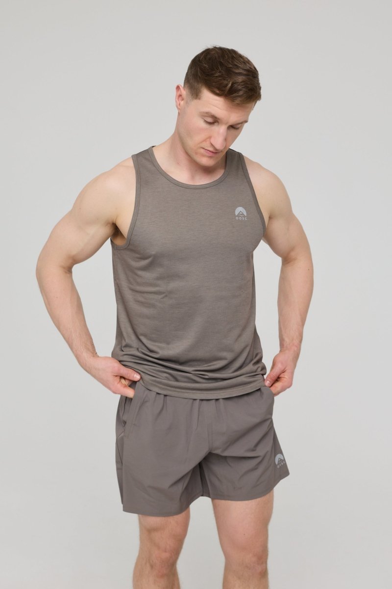 Elite Activewear Tank Khaki - Men's - OOSC Clothing