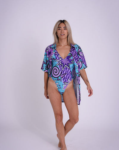 Womens Purple Fresh Prince onepiece swimsuit – OOSC Clothing