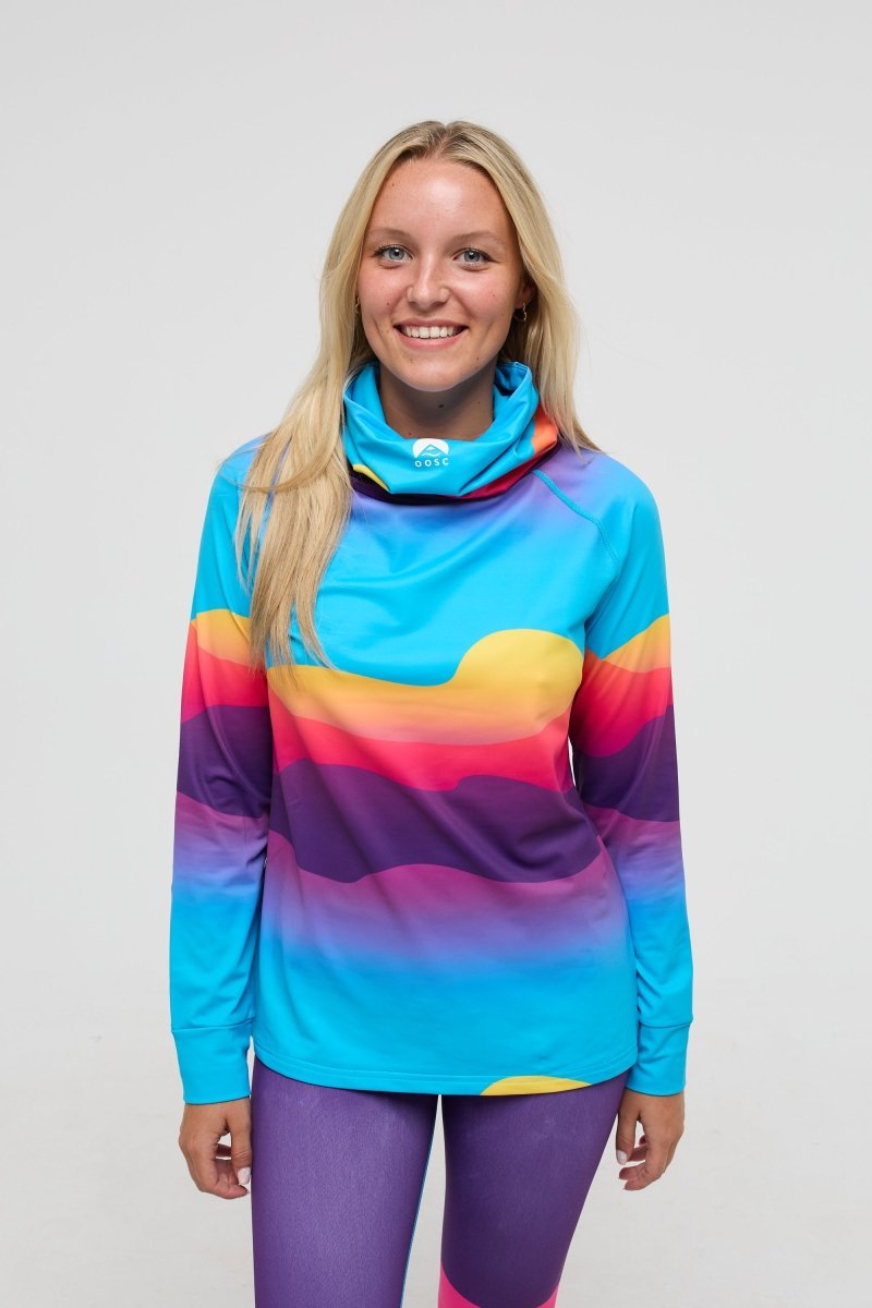 High Neck Baselayer Top Mambo Sunset - Women's - OOSC Clothing