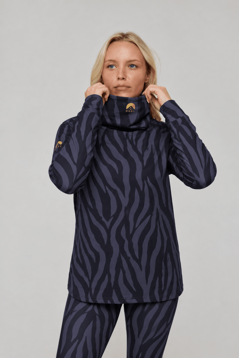 High Neck Baselayer Top - Noir Eclipse Women's - OOSC Clothing