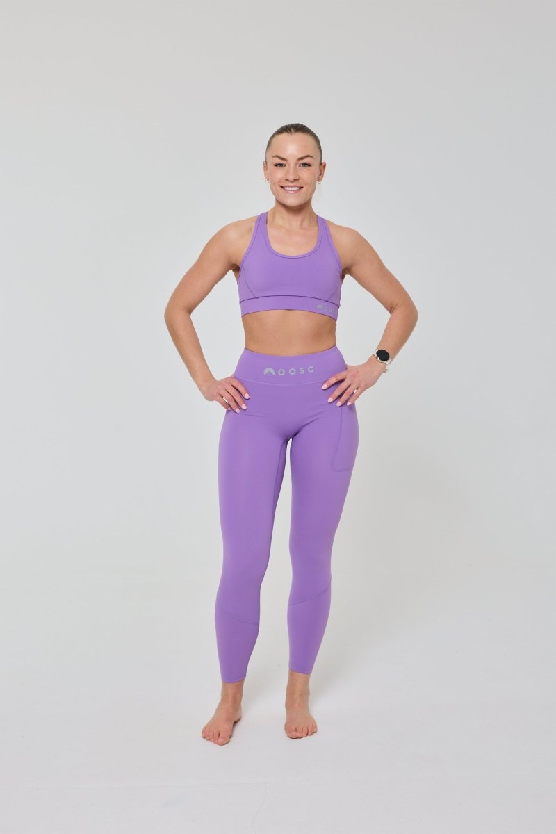 High Support Elite Crossback Sports Bra - Purple - OOSC Clothing