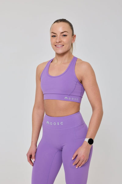High Support Elite Crossback Sports Bra - Purple - OOSC Clothing
