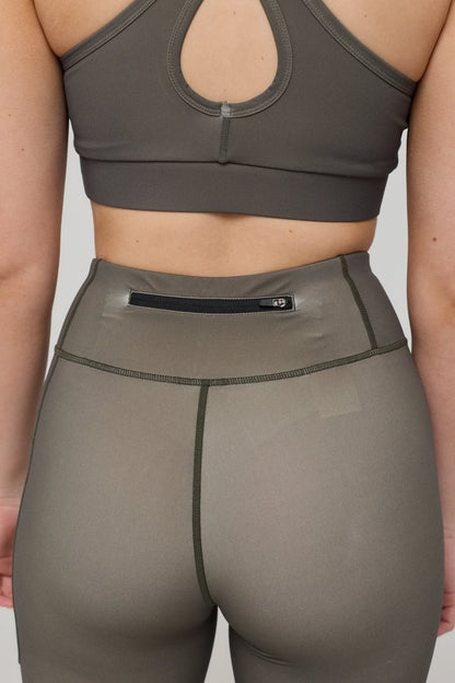Infinite High Waisted Leggings - Khaki - OOSC Clothing