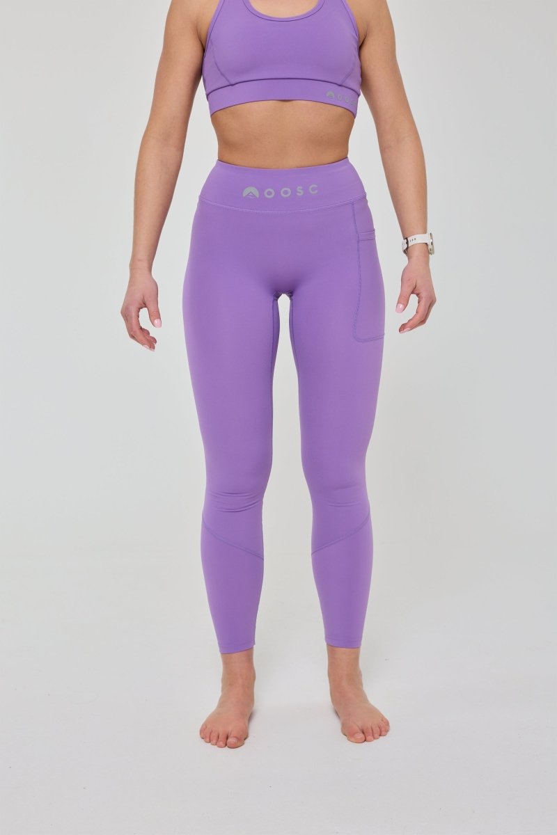 Infinite High Waisted Leggings - Purple - OOSC Clothing
