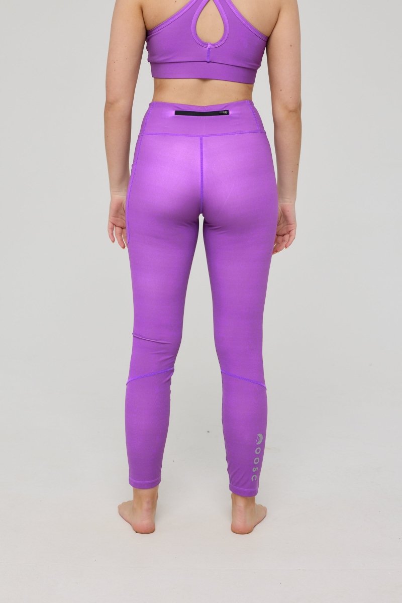 Infinite High Waisted Leggings - Purple - OOSC Clothing