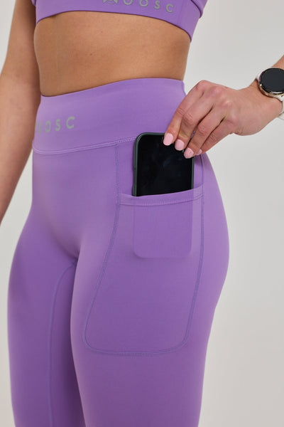 Infinite High Waisted Leggings - Purple - OOSC Clothing