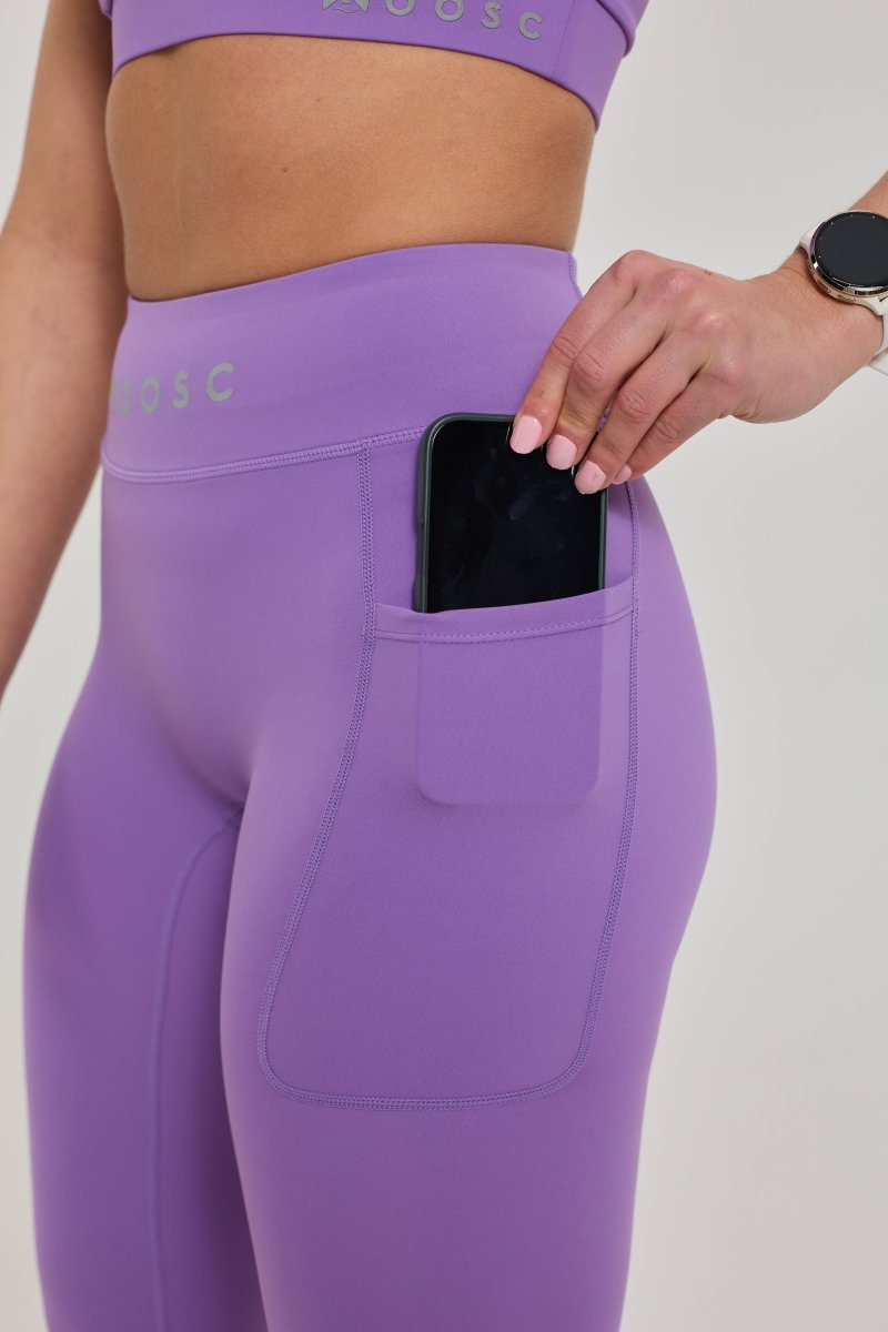 Infinite High Waisted Leggings - Purple - OOSC Clothing