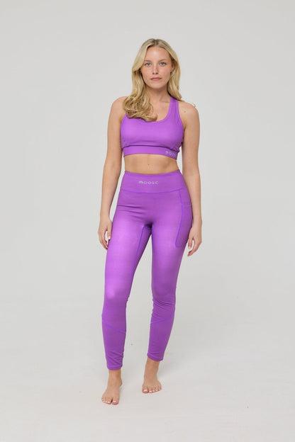 Infinite High Waisted Leggings - Purple - OOSC Clothing