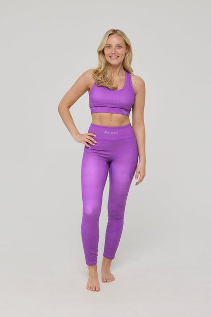 Infinite High Waisted Leggings - Purple - OOSC Clothing