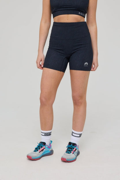 Infinite High Waisted Shorts - Black Tiger - OOSC Clothing