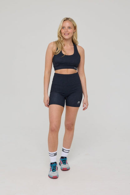 Infinite High Waisted Shorts - Black Tiger - OOSC Clothing