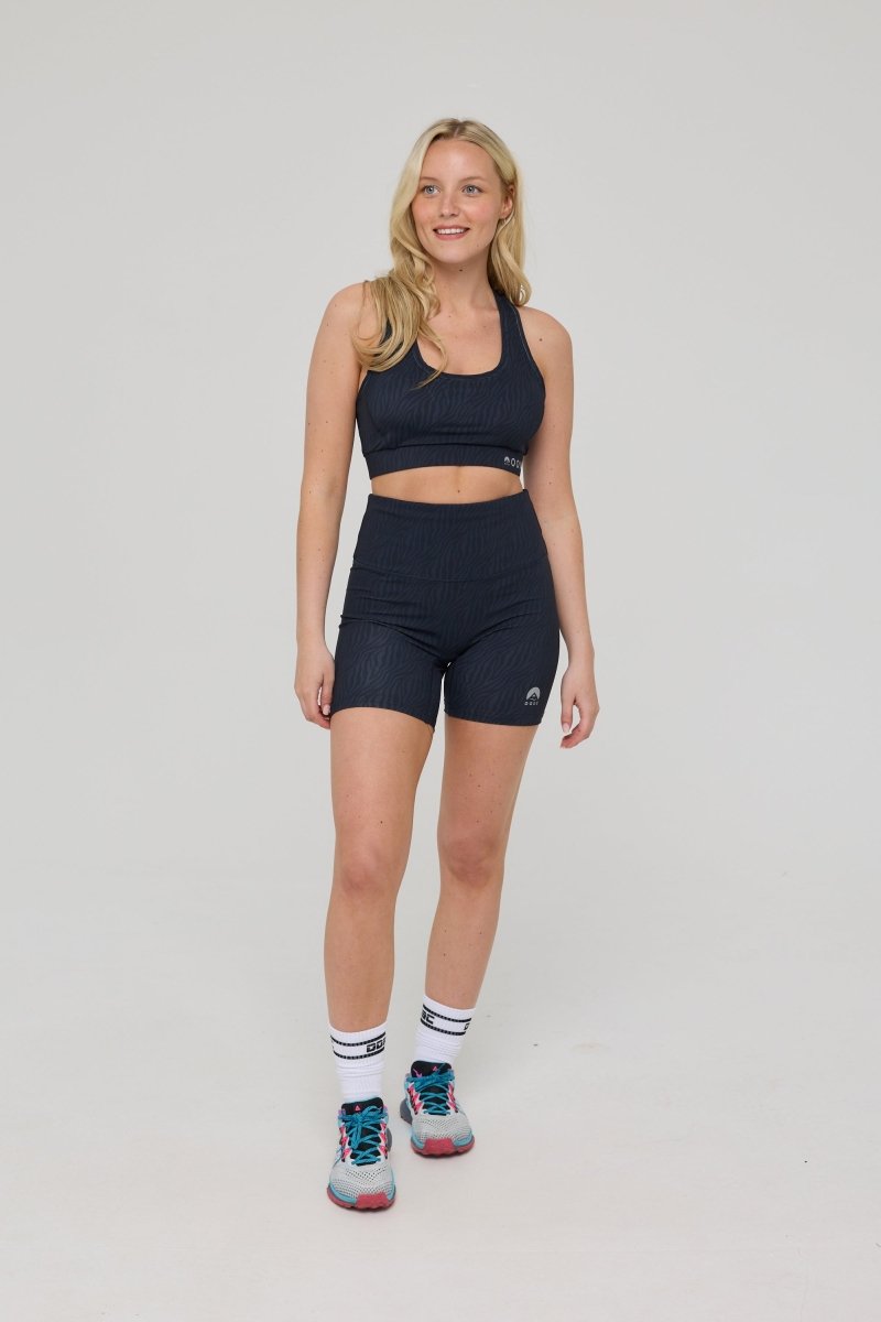 Infinite High Waisted Shorts - Black Tiger - OOSC Clothing