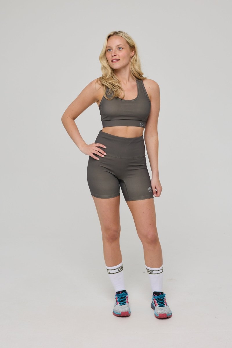 Infinite High Waisted Shorts - Khaki - OOSC Clothing