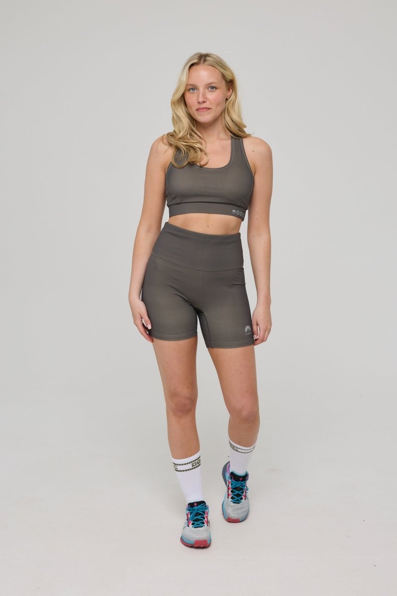 Infinite High Waisted Shorts - Khaki - OOSC Clothing