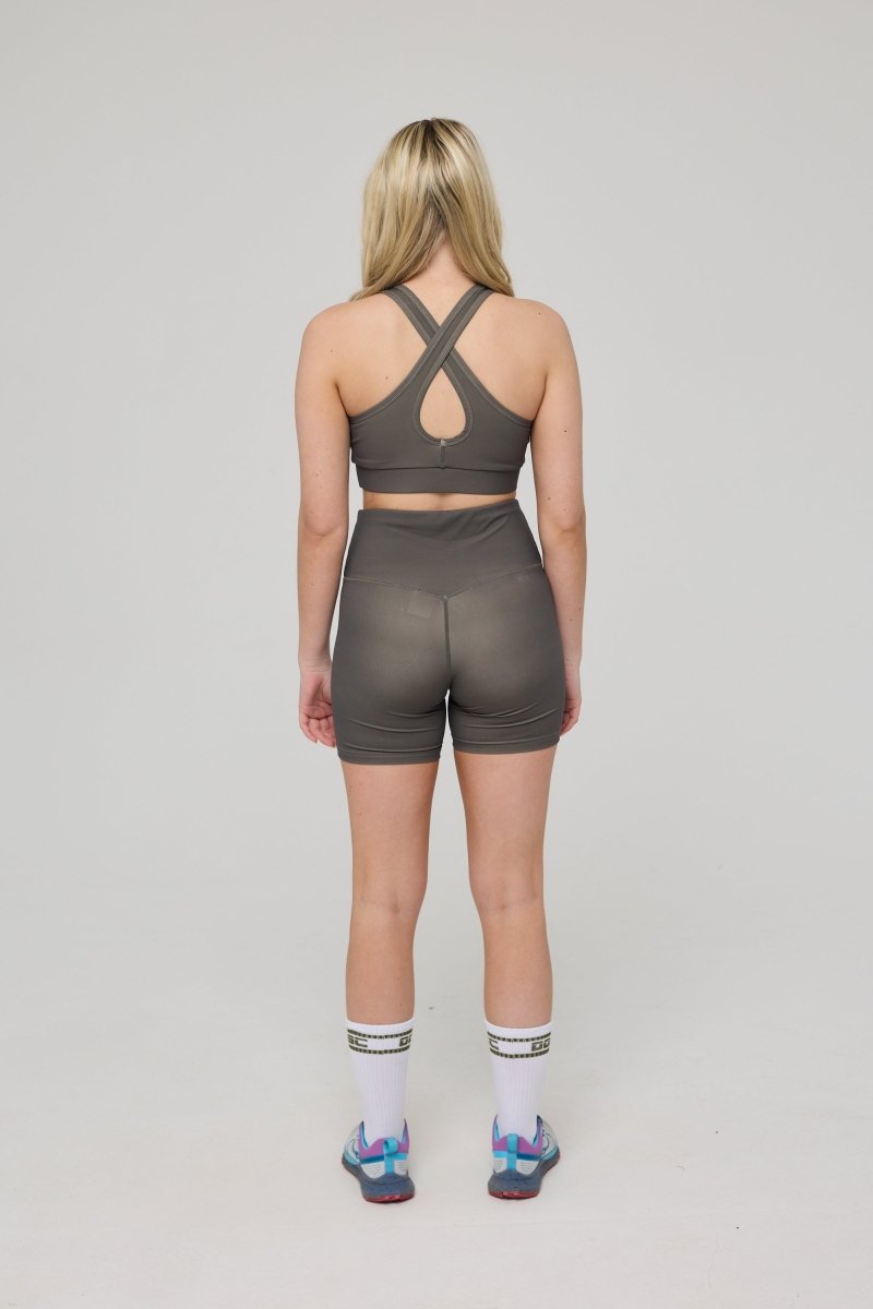 Infinite High Waisted Shorts - Khaki - OOSC Clothing