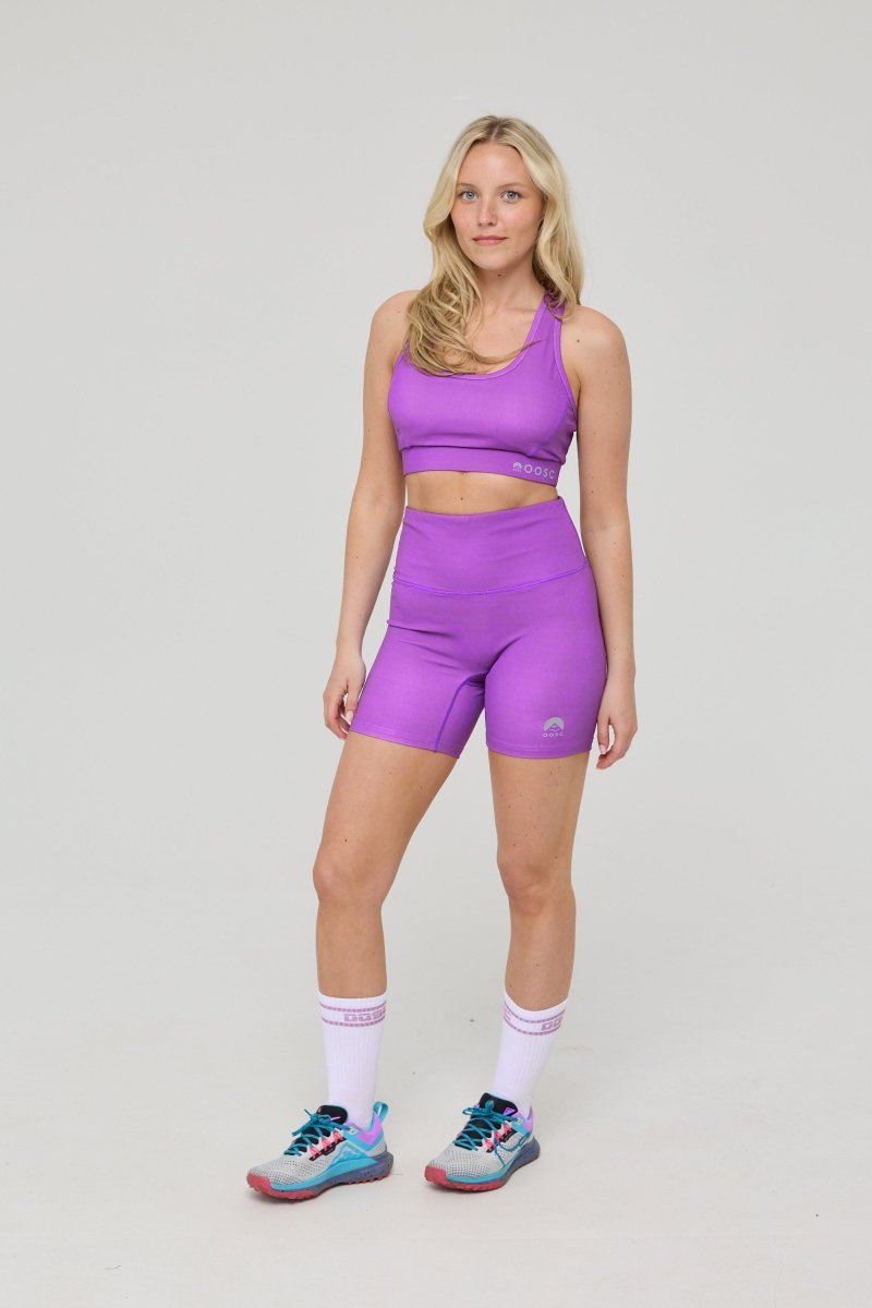 Infinite High Waisted Shorts - Purple - OOSC Clothing