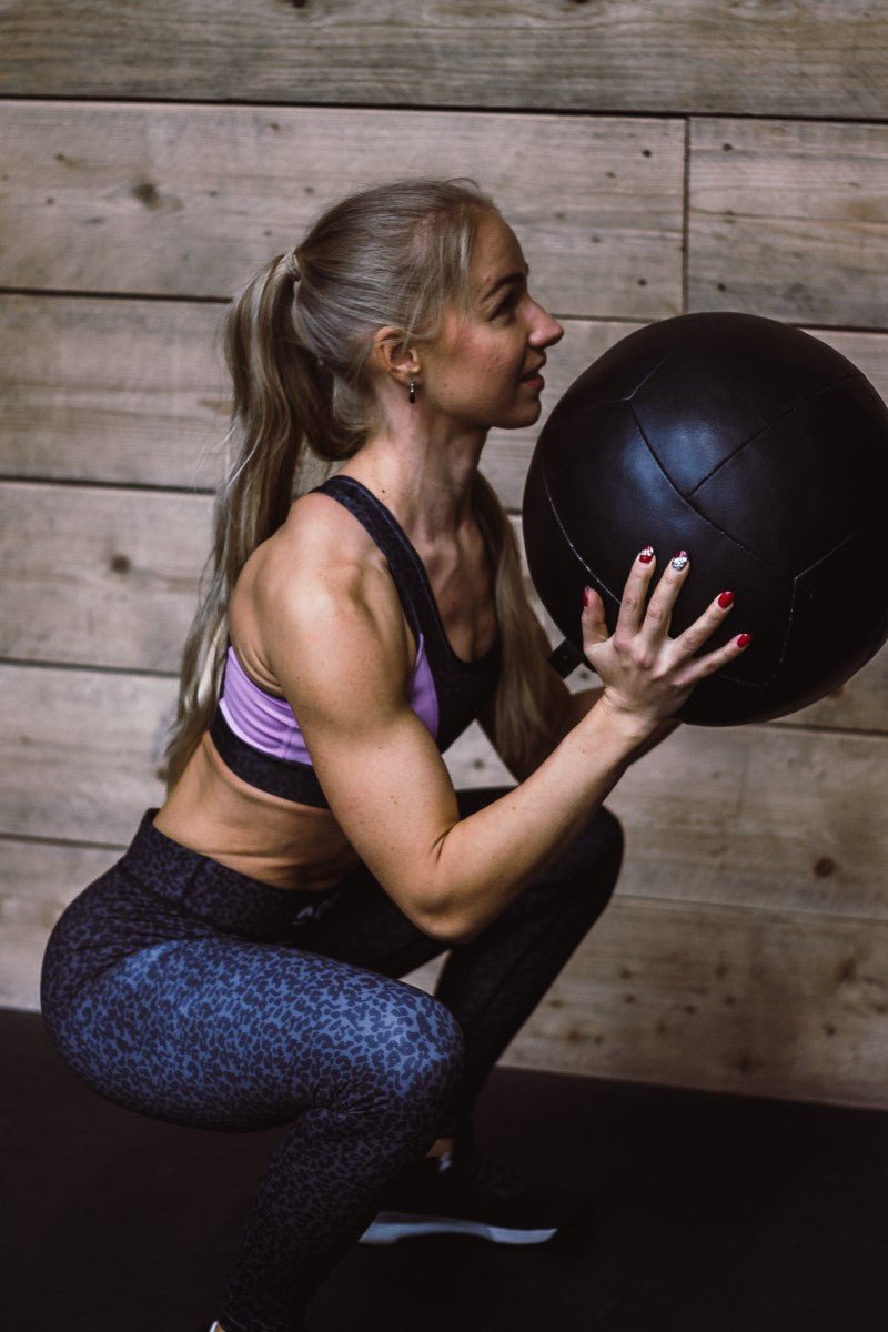 leopard print gym set - black pink