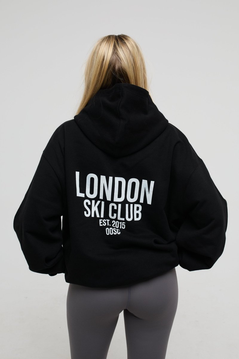 London Ski Club Oversize Hoodie Black