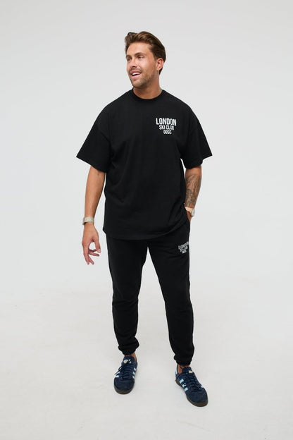 London Ski Club Oversize T-Shirt - Black - OOSC Clothing