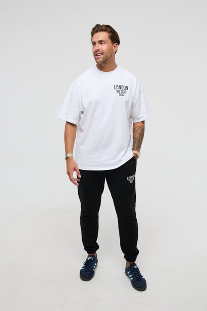 London Ski Club Oversize T-Shirt - White - OOSC Clothing