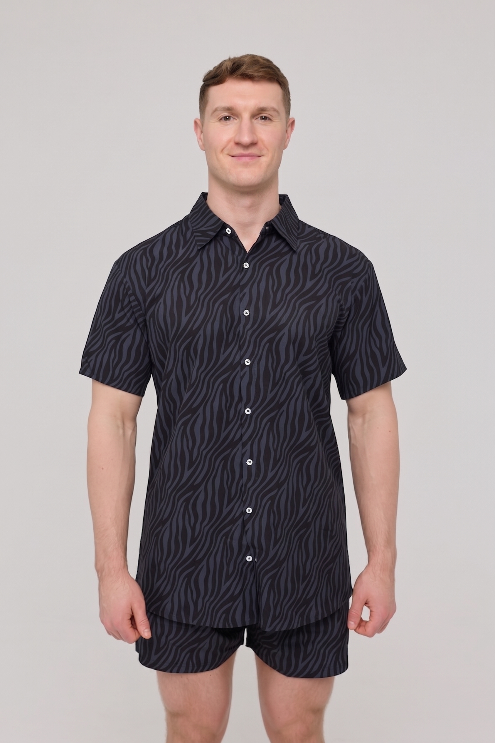Chemise à manches courtes pour homme Black Tiger