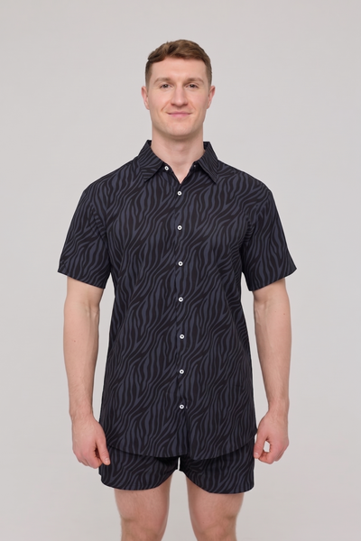 Chemise à manches courtes pour homme Black Tiger