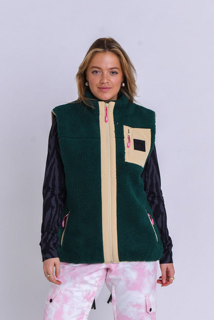 Method Sherpa Vest Forest Green - Women's - OOSC Clothing