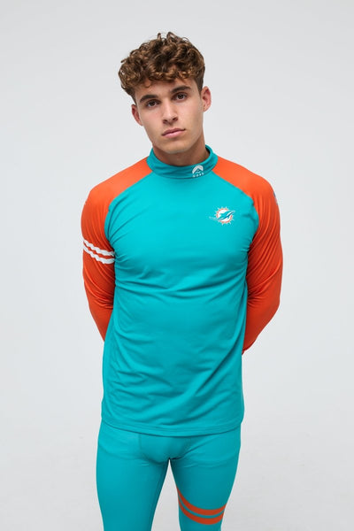 Men's Miami Dolphins Baselayer Top | Ski Thermals - OOSC Clothing