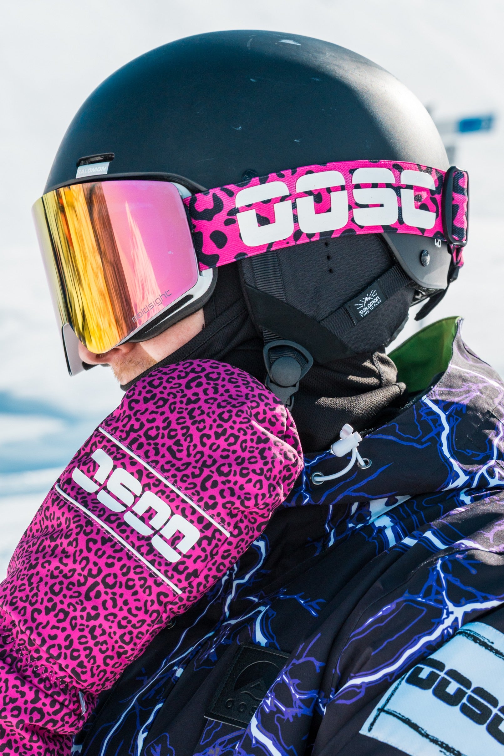 OOSC Boldsight® Ski & Snowboard Goggles - Pink Leopard Print
