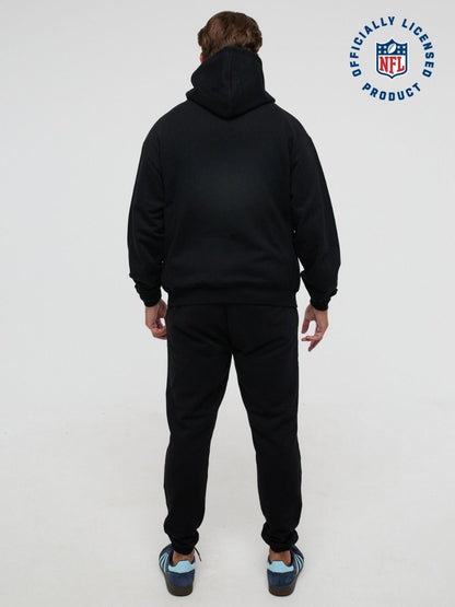 NFL Heavyweight Oversize Shield Hoodie - Black - OOSC Clothing