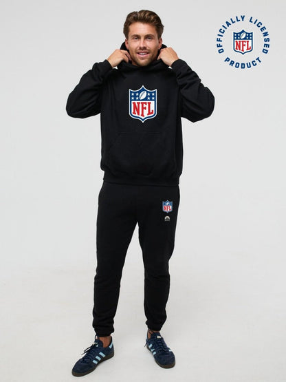 NFL Heavyweight Oversize Shield Sweat Pants - Black - OOSC Clothing