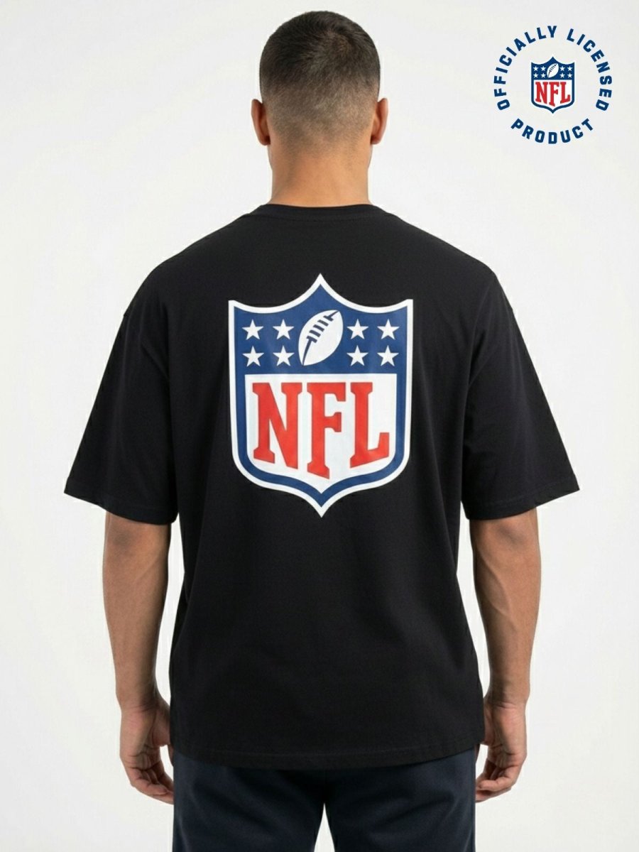 NFL Heavyweight Oversize Shield T-Shirt - Black - OOSC Clothing