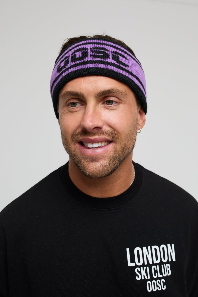 OOSC Après Headband - Black and Purple - OOSC Clothing