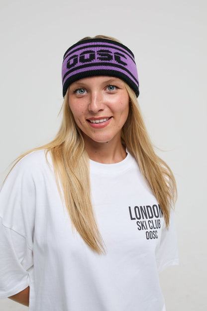 OOSC Après Headband - Black and Purple - OOSC Clothing