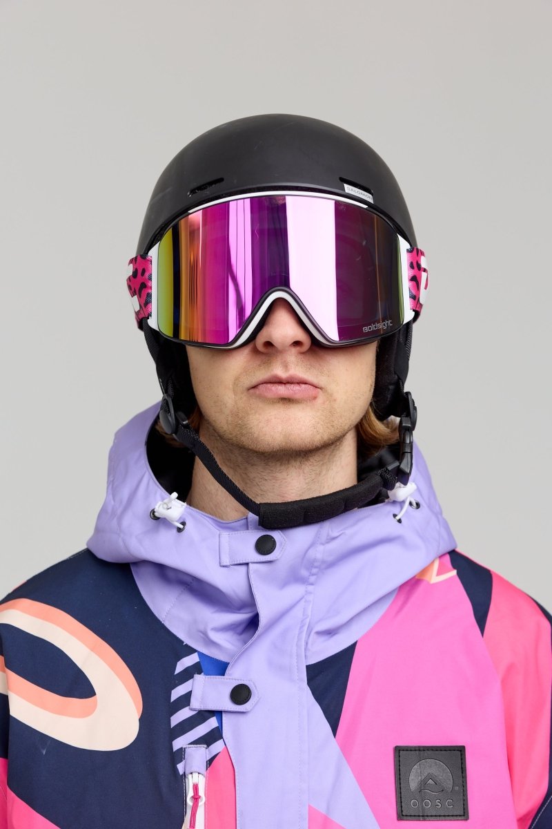OOSC Boldsight® Ski & Snowboard Goggles - Pink Leopard Print - OOSC Clothing