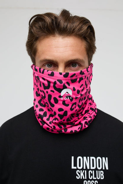 OOSC Neckwarmer - Hotel California Pink Leopard - OOSC Clothing