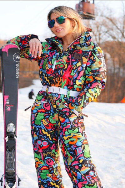 Chaqueta de esquí y snowboard para mujer OOSC 1080 - violeta y