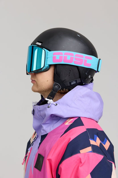 OOSC Vizion Ski & Snowboard Goggles - Neon Blue and Pink - OOSC Clothing