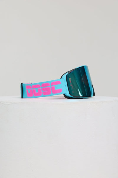 OOSC Vizion Ski & Snowboard Goggles - Neon Blue and Pink - OOSC Clothing