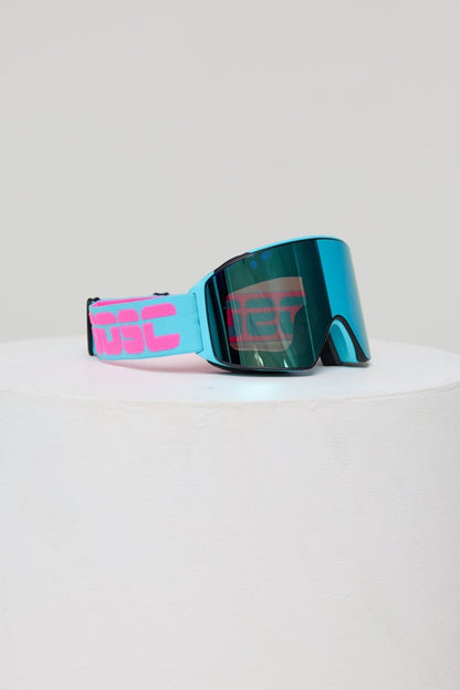 OOSC Vizion Ski & Snowboard Goggles - Neon Blue and Pink - OOSC Clothing