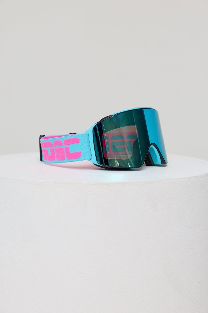 OOSC Vizion Ski & Snowboard Goggles - Neon Blue and Pink - OOSC Clothing