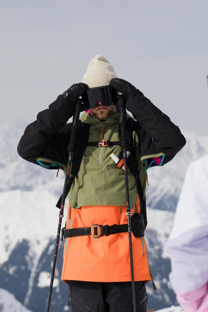 Snow Park Overhead Jacket - Orange & Khaki