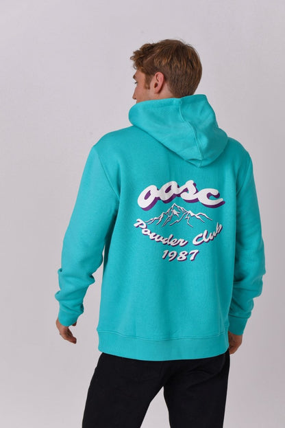 Powder Club Hoodie Aqua - OOSC Clothing