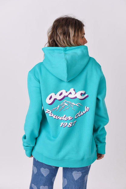 Powder Club Hoodie - Aqua - OOSC Clothing