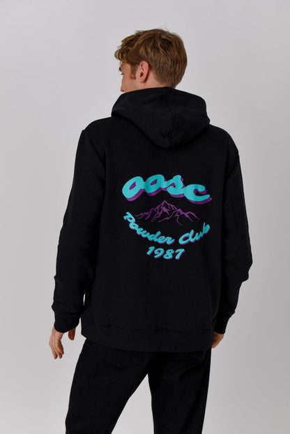 Powder Club Hoodie Black - OOSC Clothing