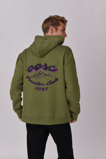 Powder Club Hoodie Khaki - OOSC Clothing